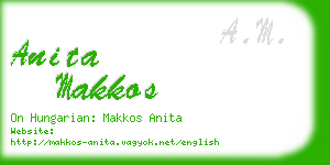 anita makkos business card